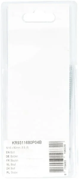Kramp - KR9311680P04B - Bullone Mm, 8.8 (4)