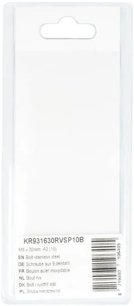 Kramp - KR931630RVSP10B - Bullone acciaio inossidabile mm, A2 (10)
