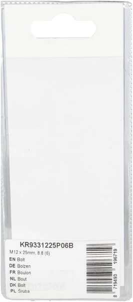 Kramp - KR9331225P06B - Bullone Mm, 8.8 (6)