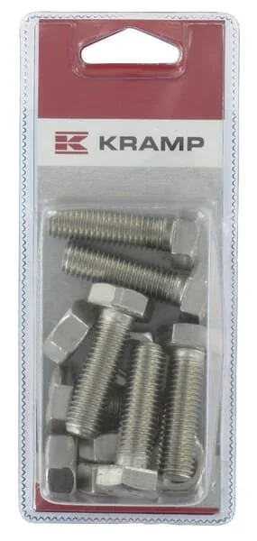 Kramp - KR933124012RVSP06B - Dado e bullone in acciaio inossidabile M12x40mm (6)