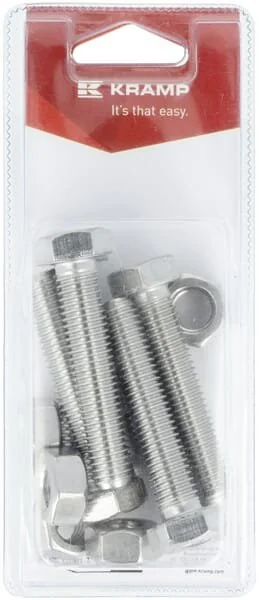 Kramp - KR933126012RVSP06B - Dado e bullone in acciaio inossidabile M12x60mm (6)