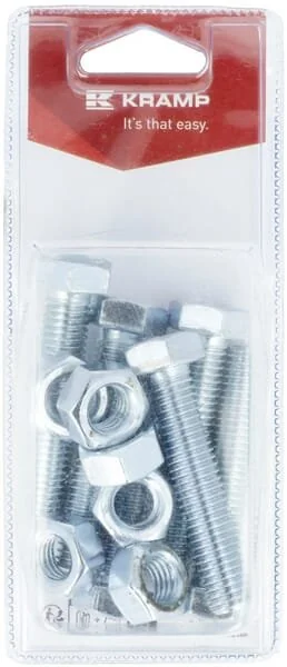 Kramp - KR933126093412P06B - Dado e bullone M12x60mm (6)