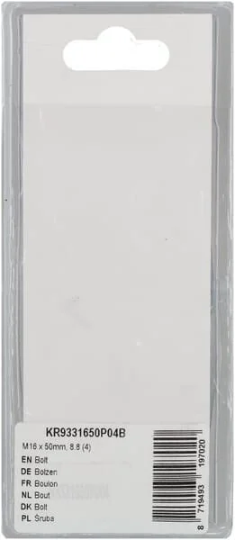 Kramp - KR9331650P04B - Bullone Mm, 8.8 (4)