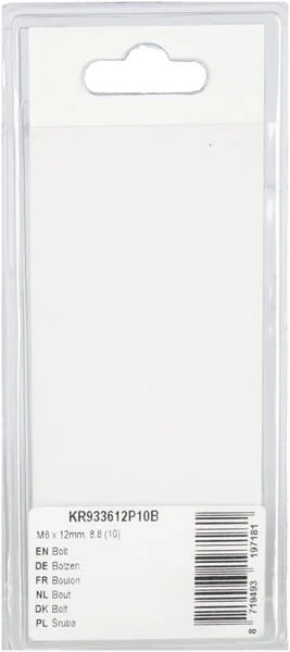 Kramp - KR933612P10B - Bullone Mm, 8.8 (10)