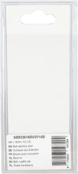 Kramp - KR933616RVSP10B - Bullone acciaio inossidabile mm, A2 (10)