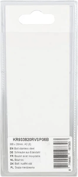 Kramp - KR933820RVSP06B - Bullone acciaio inossidabile mm, A2 (6)