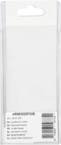 Kramp - KR963520P20B - Vite svasata M5x20mm (20)