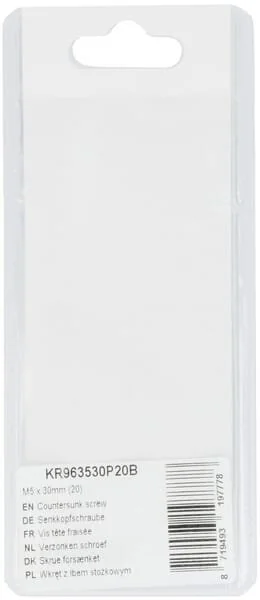 Kramp - KR963530P20B - Vite svasata M5x30mm (20)