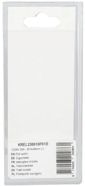 Kramp - KREL230010P01B - Interruttore a tirante 12/24V 20A - Diametro 14x48mm (1)