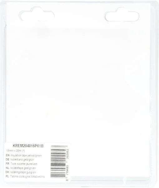 Kramp - KREM204016P01B - Nastro isolante giallo/verde 19mm x 20m (1)