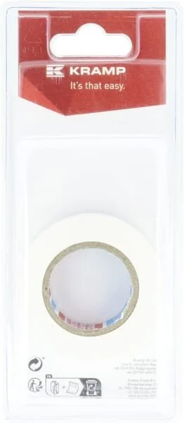 Kramp - KREM204017P01B - Nastro isolante bianco 15mm x 10m (1)