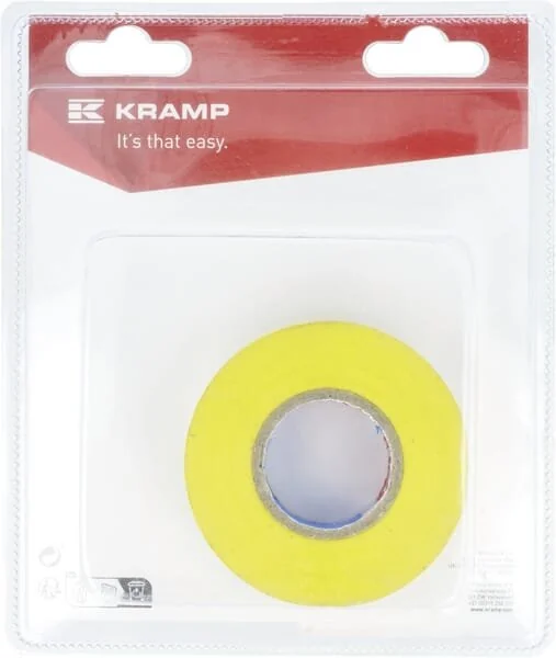 Kramp - KREM20401P01B - Nastro isolante giallo 19mm x 20m (1)