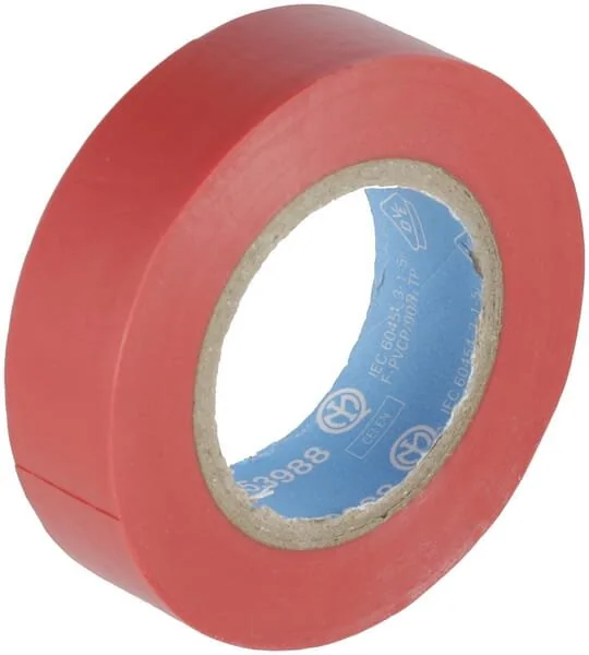 Kramp - KREM20404P01B - Nastro isolante rosso 15mm x 10m (1)