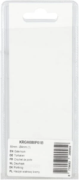Kramp - KRGH080P01B - Gancio a cancello 80mm - (1)