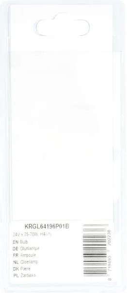 Kramp - KRGL64196P01B - Lampadina 24V x 75-70W, H4 Longlife Heavy Duty (1)