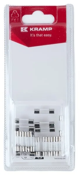 Kramp - KRGLASSFUSES01P16B - Fusibile 20mm, vetro (16)