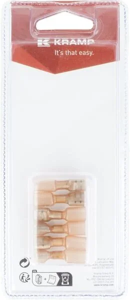 Kramp - KRKK400515P06B - Terminale a lama femmina, rosso 6.3x0.8mm - 0.5-1.0mm² (6)