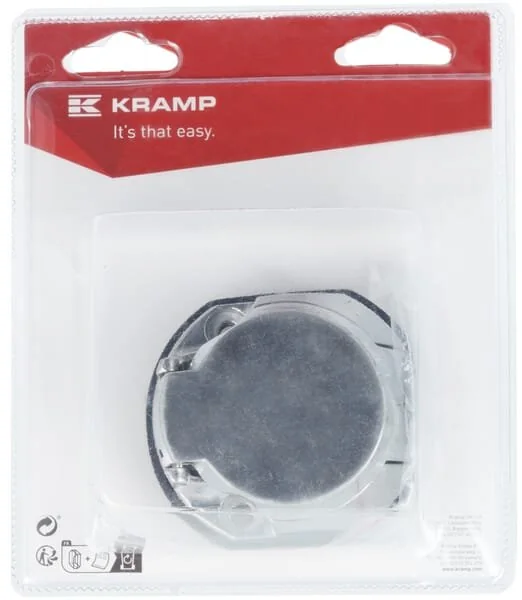 Kramp - KRLA403092P001B - Bussola a 7 pin in metallo con guarnizione in gomma Blister