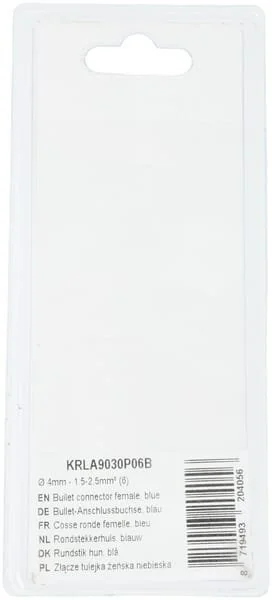 Kramp - KRLA9030P06B - Connettore a proiettile femmina, blu - 1.5-2.5mm² (6)
