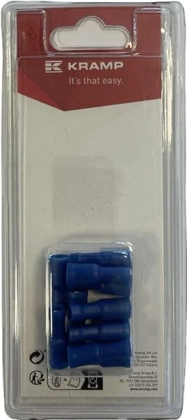 Kramp - KRLA9030P10B - Connettore a proiettile femmina blu - 1.5-2.5mm² 10