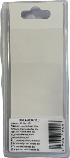 Kramp - KRLA9030P10B - Connettore a proiettile femmina blu - 1.5-2.5mm² 10