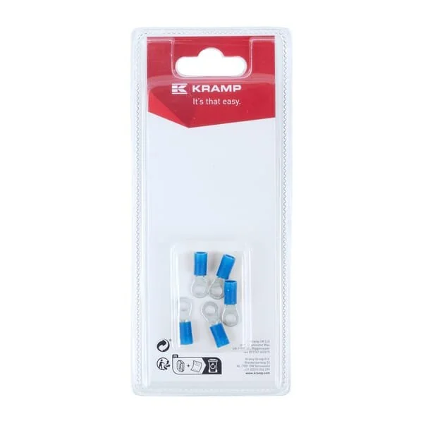 Kramp - KRLA9040P05B - Terminale ad anello, blu - 1.5-2.5mm² (5)