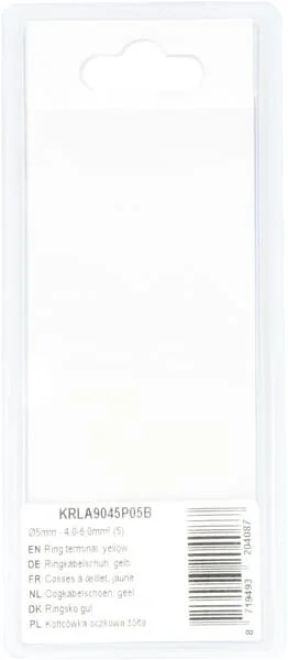 Kramp - KRLA9045P05B - Terminale ad anello, giallo - 4.0-6.0mm² (5)