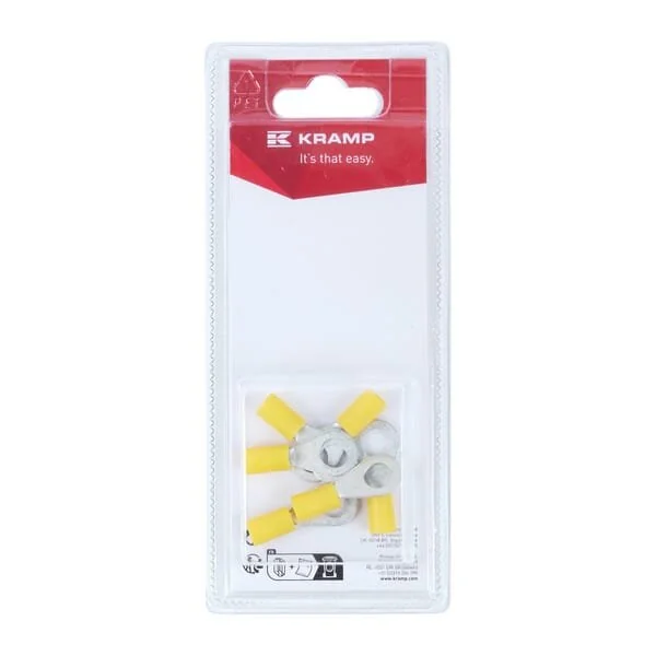 Kramp - KRLA9055P06B - Terminale ad anello, giallo - 4.0-6.0mm² (6)