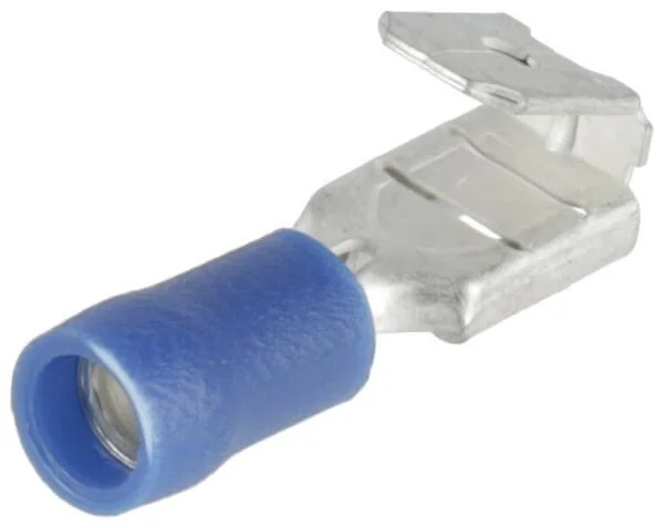 Kramp - KRLA9060P06B - Terminale a crimpare piggy-back blu 6.3mm - 1.5-2.5mm² (6)