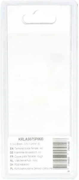 Kramp - KRLA9075P06B - Terminale a lama femmina, rosso 6.3x0.8mm - 0.5-1.0mm² (6)