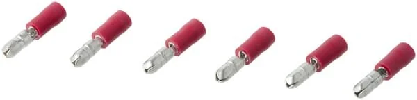 Kramp - KRLA9090P06B - Connettore a proiettile maschio, rosso - 0.5-1.0mm² (6)