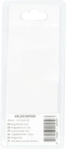 Kramp - KRLA9100P06B - Terminale ad anello, blu - 1.5-2.5mm² (6)