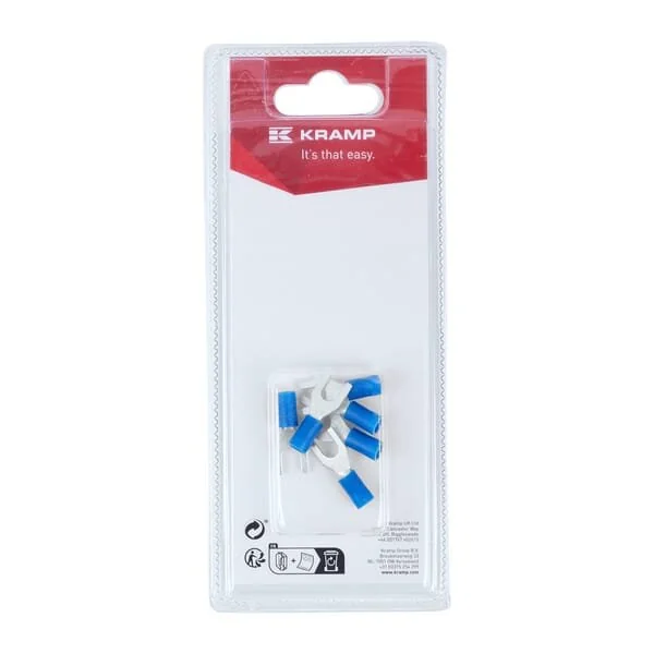 Kramp - KRLA9110P06B - Terminale a forcella, blu 5mm - 1.5-2.5mm² (6)