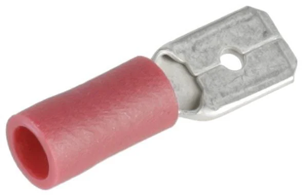 Kramp - KRLA9140P06B - Terminale a lama maschio, rosso 6.3x0.8mm - 0.5-1.0mm² (6)