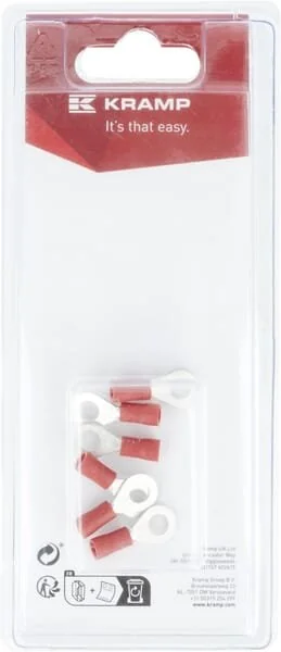 Kramp - KRLA9160P06B - Terminale ad anello, rosso - 0.5-1.0mm² (6)