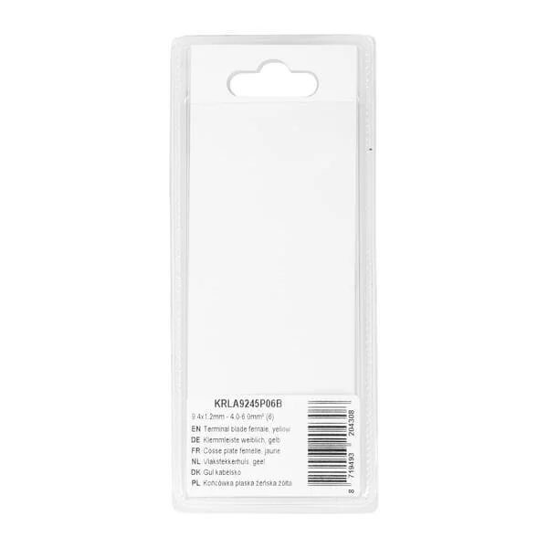 Kramp - KRLA9245P06B - Terminale a lama femmina, giallo 9.4x1.2mm - 4.0-6.0mm² (6)