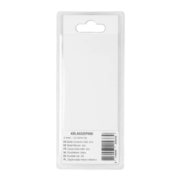 Kramp - KRLA9325P06B - Connettore a proiettile maschio, blu - 1.5-2.5mm² (6)