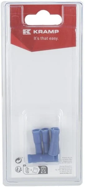 Kramp - KRLA9330P06B - Connettore a proiettile femmina, blu - 1.5-2.5mm² (6)
