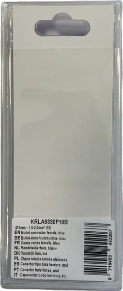 Kramp - KRLA9330P10B - Connettore a proiettile femmina blu - 1.5-2.5mm² 10