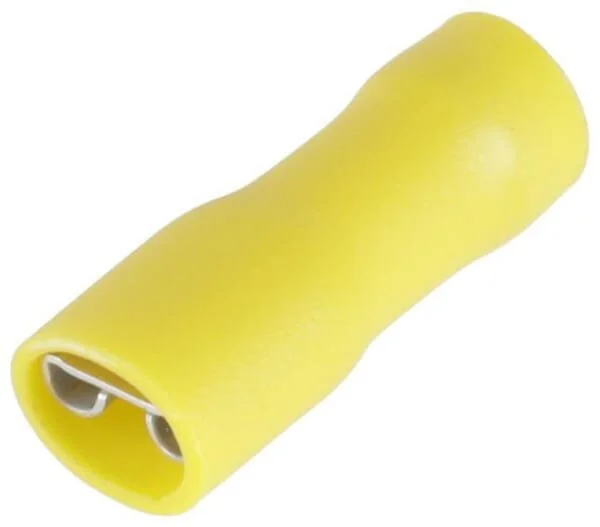 Kramp - KRLA9380P06B - Terminale a lama femmina, giallo 6.3x0.8mm - 4.0-6.0mm² (6)
