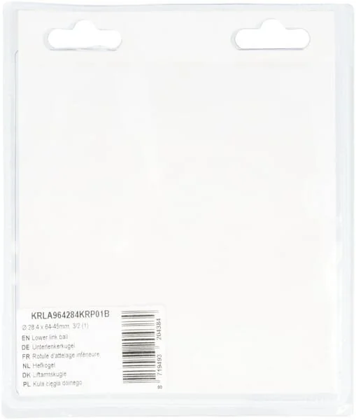 Kramp - KRLA964284KRP01B - Sfera collegamento inferiore diametro 28.4x64-45mm, 3/2 (1)