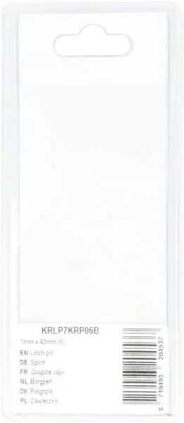 Kramp - KRLP7KRP06B - Perno di bloccaggio 7mm x 43mm (6)
