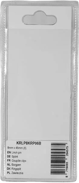 Kramp - KRLP8KRP06B - Perno di bloccaggio 8mm x 45mm (6)