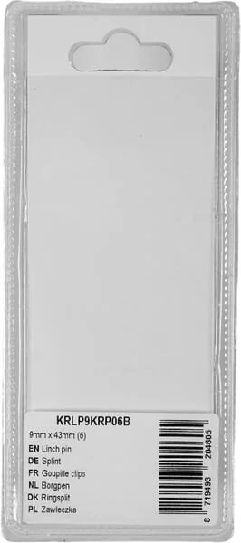 Kramp - KRLP9KRP06B - Perno di bloccaggio 9mm x 43mm (6)