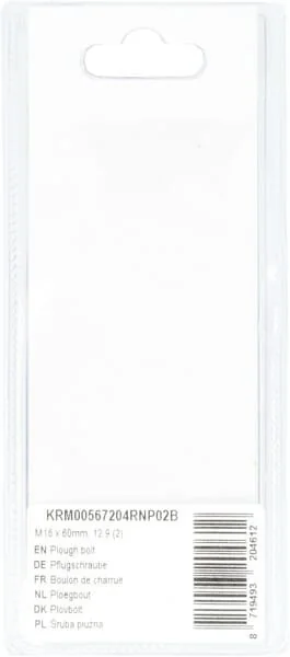 Kramp - KRM00567204RNP02B - Bullone aratro M16x60mm, 12.9 (2)