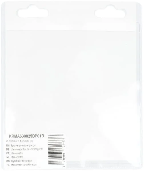 Kramp - KRMA630825BP01B - Manometro irroratrice diametro 63mm x 0-8-25bar (1)