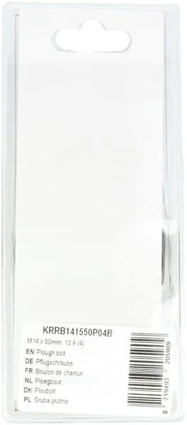 Kramp - KRRB141550P04B - Bullone aratro M14x50mm, 12.9 (4)