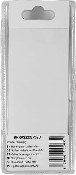 Kramp - KRRVS2232P02B - Fascetta per tubo in acciaio inox 22mm - 32mm (2)