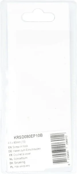 Kramp - KRSD080EP10B - Gancio a vite 4.5x80mm (10)