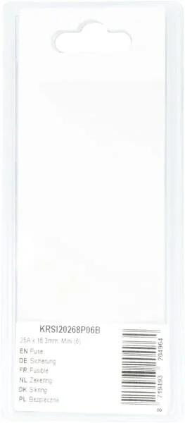 Kramp - KRSI20268P06B - Fusibile 25A x 16.3mm, mini (6)